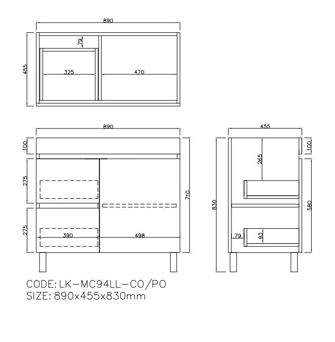 Camden Modern Free Standing Cabinet LK-MC94LL-CO