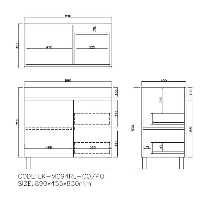 Camden Modern Free Standing Cabinet LK-MC94RL-CO