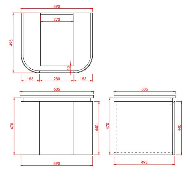 Devito Modern Wall Hung Vanity PVC Cabinet LK-MD600W-MW