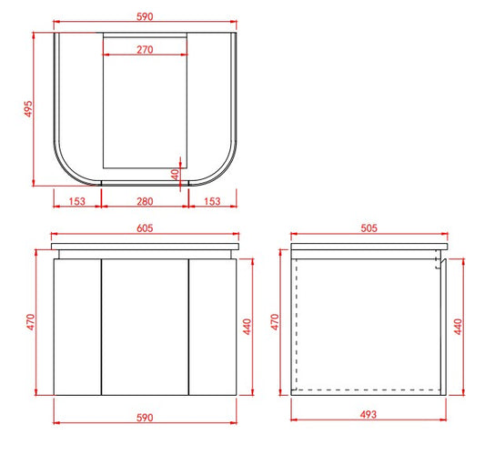 Devito Modern Wall Hung Vanity PVC Cabinet LK-MD600W-MW