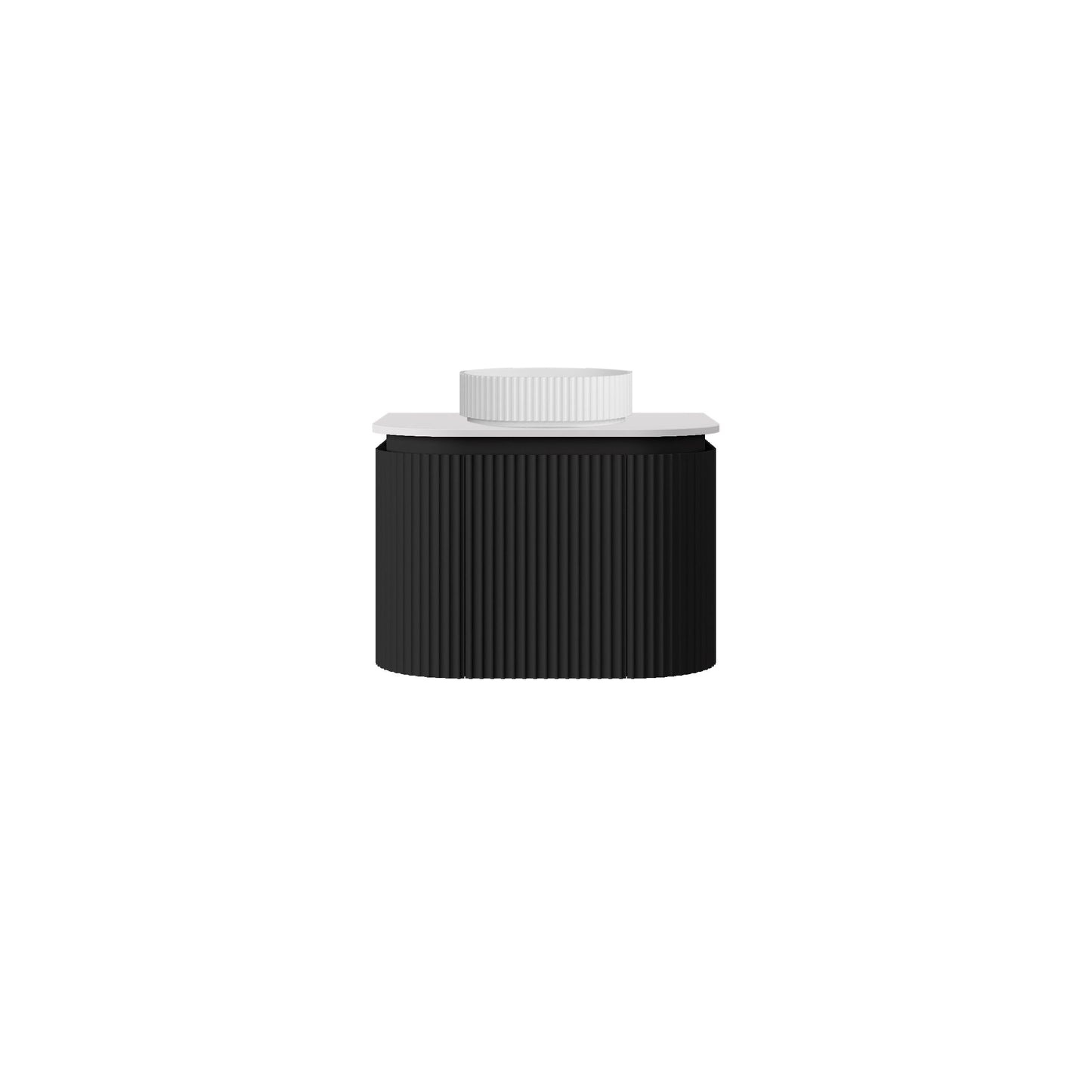 Estella Modern Wall Hung Vanity PVC Cabinet Matte Black