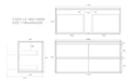 Gladstone Wall Hung Plywood Cabinet for Single bowl LK-MG1200W-MO