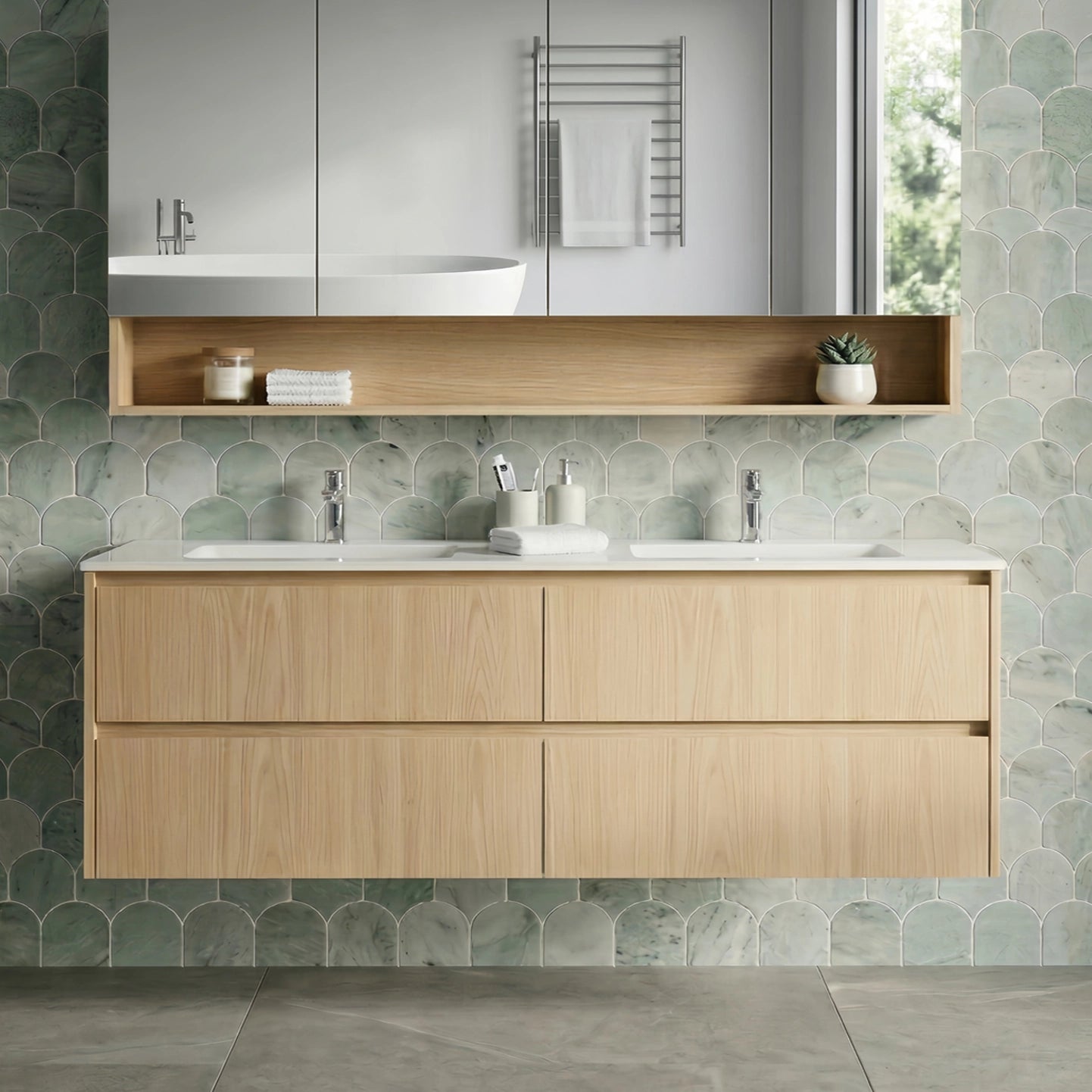 Gladstone Modern Wall Hung Plywood Cabinet LK-MG1521W-SO