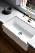 ROUND GOOSENECK KITCHEN MIXER TAP WITH PINLESS HANDLE