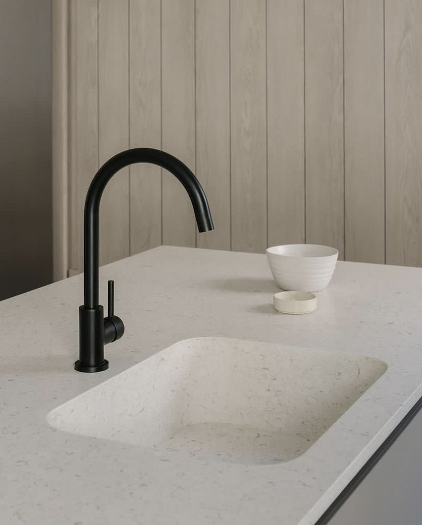 ROUND GOOSENECK KITCHEN MIXER TAP