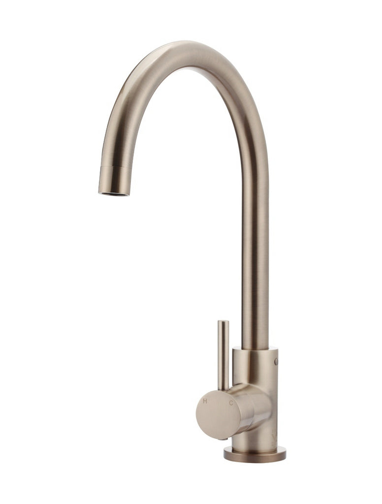 ROUND GOOSENECK KITCHEN MIXER TAP