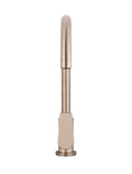 ROUND GOOSENECK KITCHEN MIXER TAP WITH PADDLE HANDLE