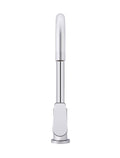 ROUND GOOSENECK KITCHEN MIXER TAP WITH PADDLE HANDLE