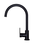 ROUND GOOSENECK KITCHEN MIXER TAP WITH PADDLE HANDLE