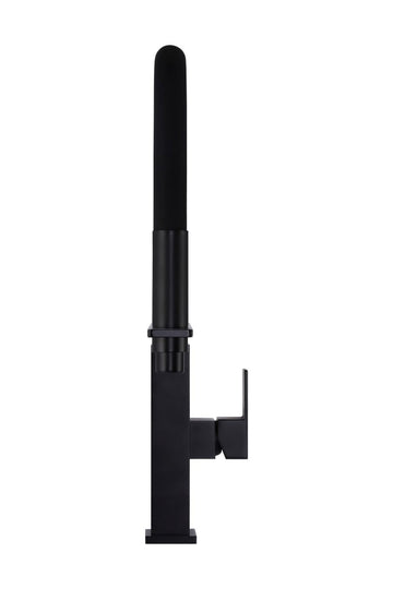 Square Flexible Kitchen Mixer Tap — Matte Black