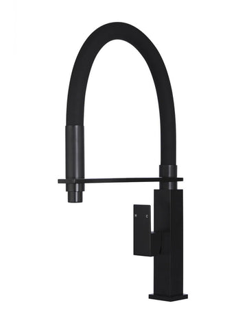 Square Flexible Kitchen Mixer Tap — Matte Black