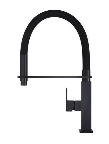 Square Flexible Kitchen Mixer Tap — Matte Black