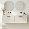 Kliff Modern Wall Hung PVC Cabinet Matte White
