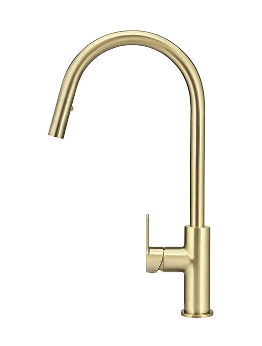 ROUND PADDLE PICCOLA PULL OUT KITCHEN MIXER TAP