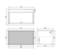 Kliff Modern Wall Hung PVC Cabinet Matte White