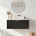 Kliff Modern Wall Hung PVC Cabinet Matte Black