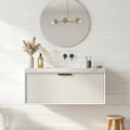 Kliff Modern Wall Hung PVC Cabinet Matte White