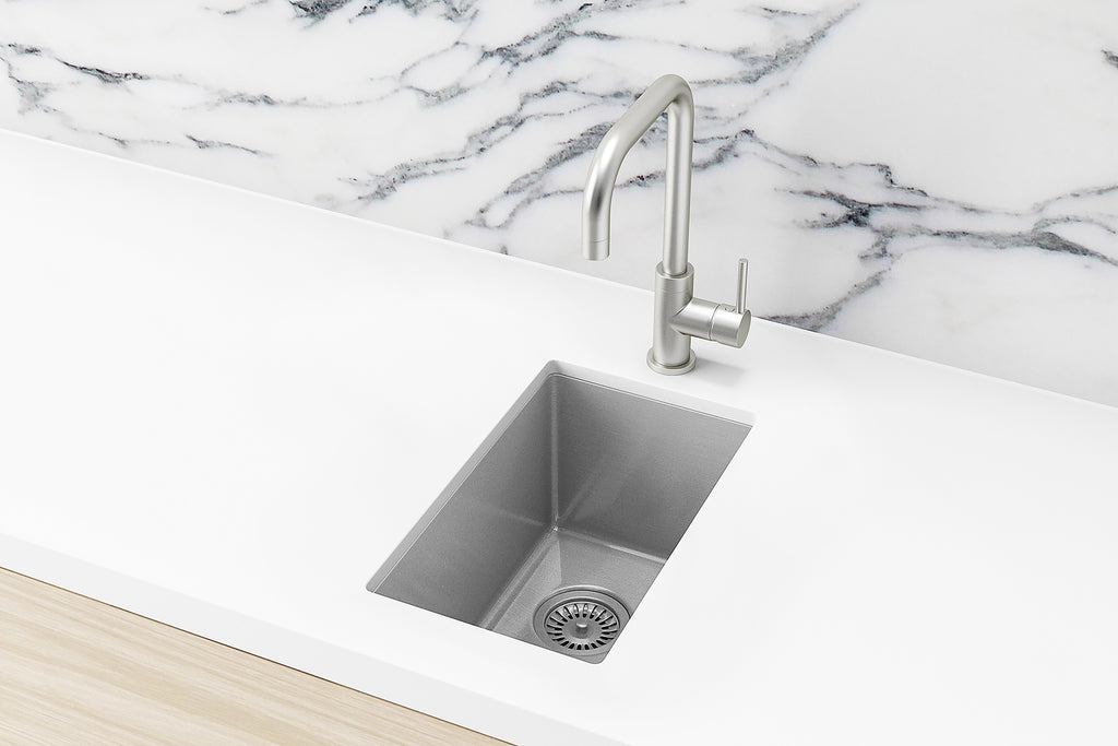 Lavello Bar Sink - Single Bowl 382 X 272 — PVD Brushed Nickel, Stainless Steel, Brushed Nickel