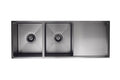LAVELLO KITCHEN SINK - DOUBLE BOWL & DRAINBOARD 1160 X 440 GUNMETAL BLACK
