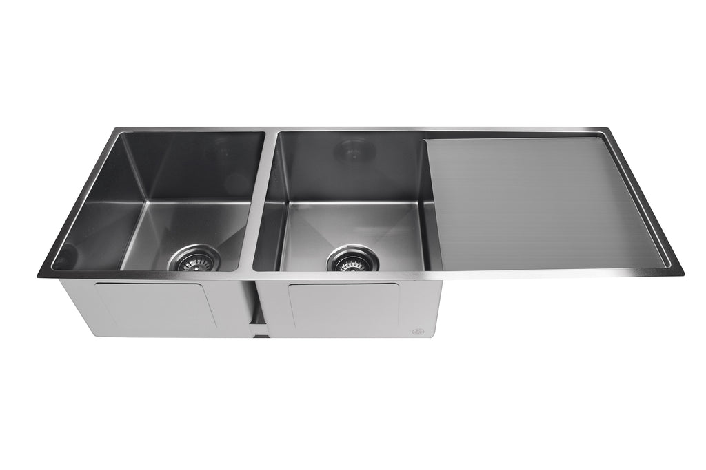 LAVELLO KITCHEN SINK - DOUBLE BOWL & DRAINBOARD 1160 X 440 - PVD
