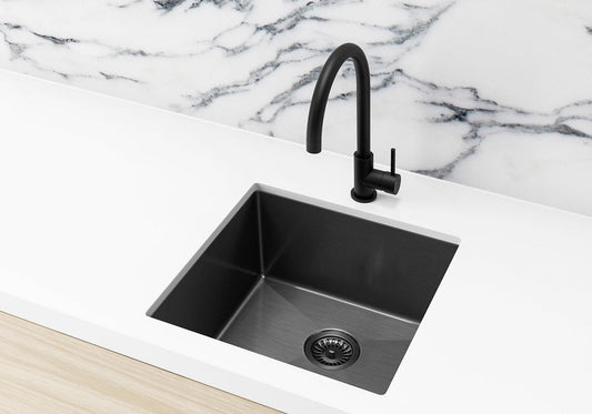 Lavello Kitchen Sink - Single Bowl 450 X 450 - PVD — Brushed Gunmetal, Stainless Steel, Gunmetal