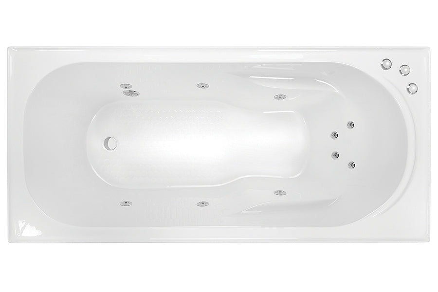 Modena 1520/1635/1785 Santai 10-Jet Spa Bath — White Baths, Acrylic Baths, Built In Baths, Rectangular Baths