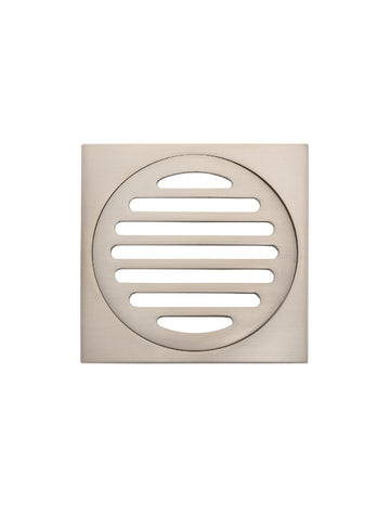 Square Floor Grate Shower Drain 100MM Outlet — Champagne, Floor Wastes & Drains