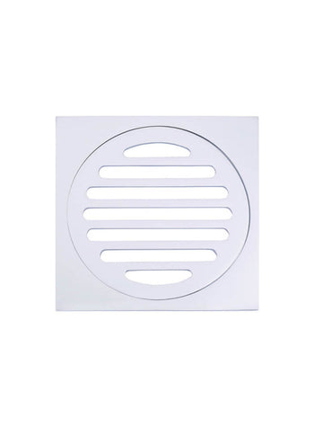 Square Floor Grate Shower Drain 100MM Outlet — Polished Chrome, Chrome, Floor Wastes & Drains