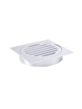 SQUARE FLOOR GRATE SHOWER DRAIN 100MM OUTLET