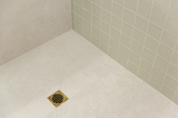 Square Floor Grate Shower Drain 100MM Outlet — Tiger Bronze, Floor Wastes & Drains