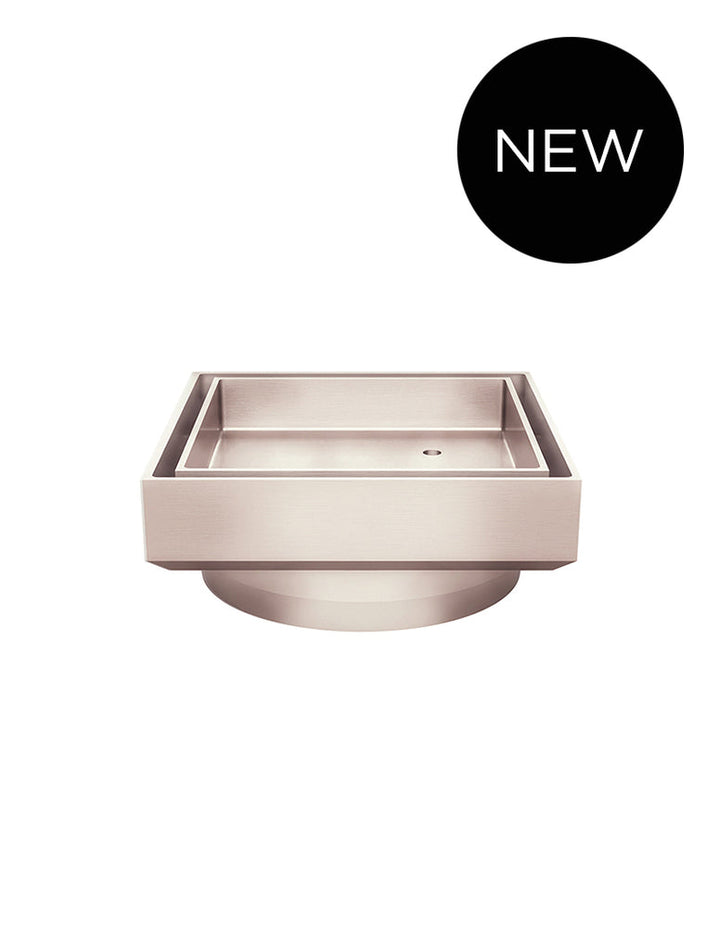 Meir Shower Waste with Tile Insert — Champagne, Floor Wastes & Drains