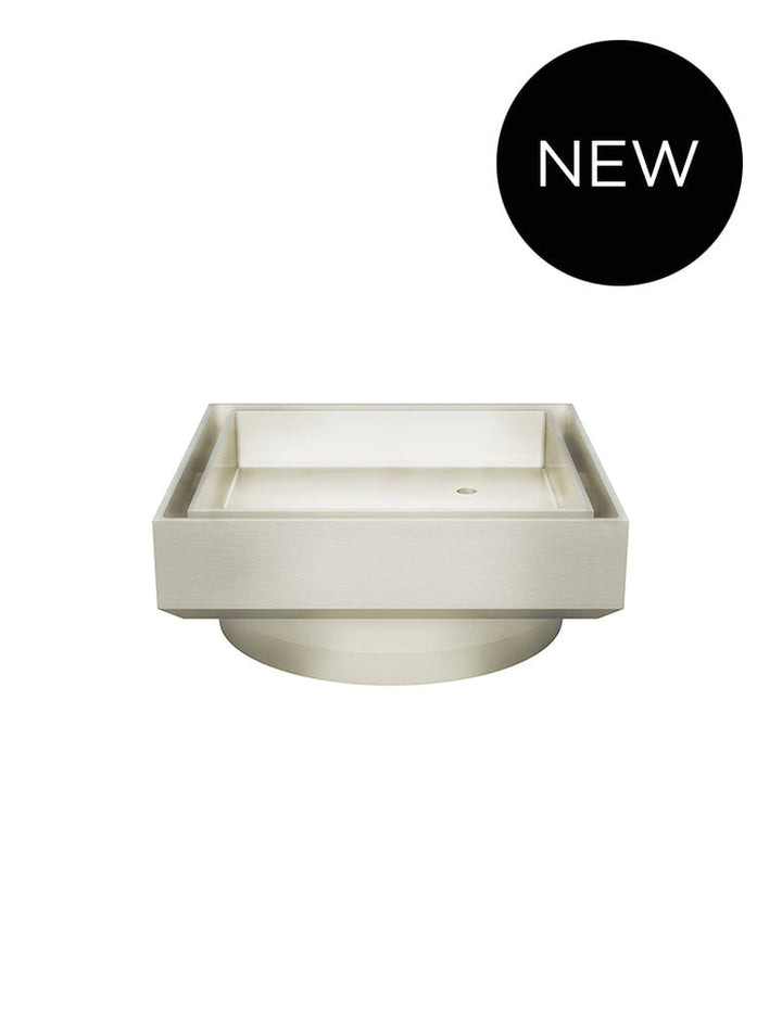 Meir Shower Waste with Tile Insert — PVD Brushed Nickel, Brushed Nickel, Floor Wastes & Drains