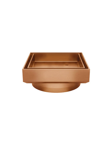 Meir Shower Waste with Tile Insert — PVD Lustre Bronze, Bronze, Floor Wastes & Drains