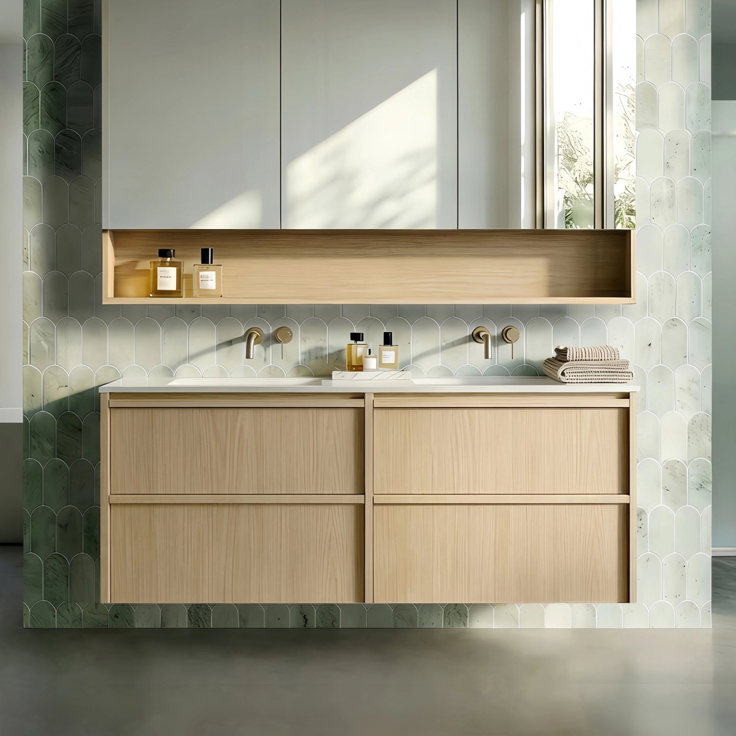 Ridgewood Modern Wall Hung Plywood Cabinet LK-MR1220W-SO