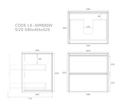 Ridgewood Modern Wall Hung Plywood Cabinet LK-MR600W-MO