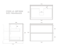 Ridgewood Modern Wall Hung Plywood Cabinet LK-MR750W-MO
