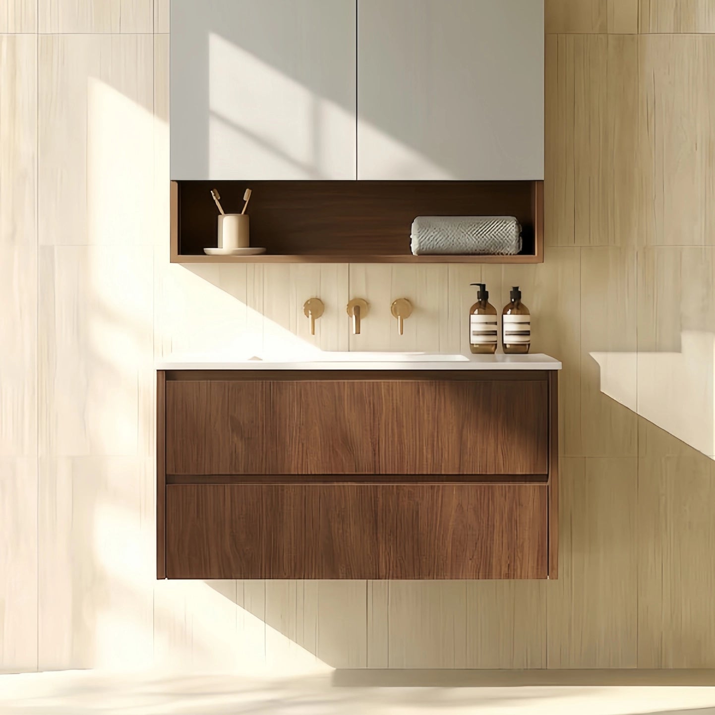 Gladstone Modern Wall Hung Plywood Cabinet LK-MG900W-MO