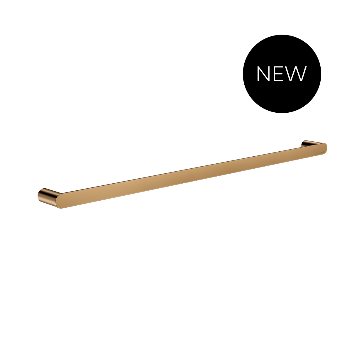 Curvae Single Towel Rail 800mm - Lustre Bronze
