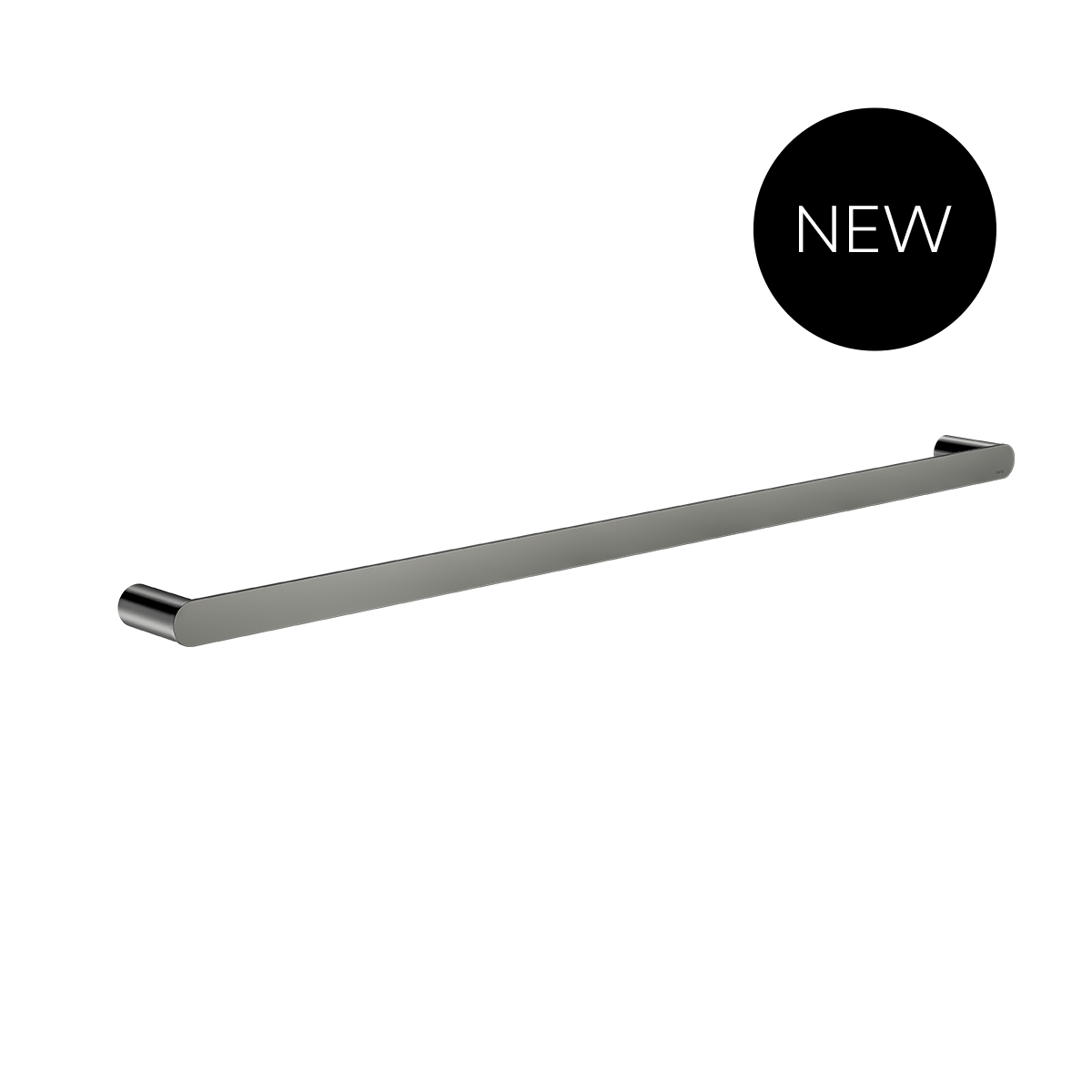 Curvae Single Towel Rail 800mm - PVD Shadow Gunmetal