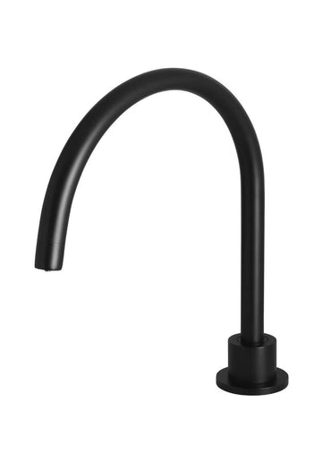 Round Gooseneck High-Rise Swivel Hob Spout — Matte Black, Basin & Bath Spouts