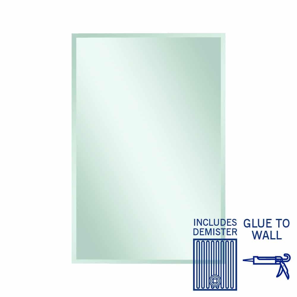 MS1280GTD Rectangle 25mm Bevel Edge Mirror with Demister