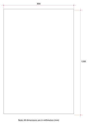 MS1280GT Rectangle 25mm Bevel Edge Mirror