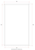MS1590GT Rectangle 25mm Bevel Edge Mirror