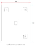 MS6075GT Rectangle 25mm Bevel Edge Mirror