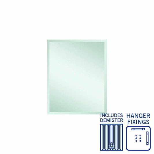 MS6075HND Rectangle 25mm Bevel Edge Mirror with Demister
