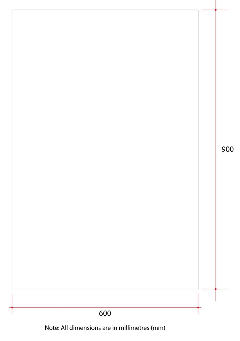 MS6090GT Rectangle 25mm Bevel Edge Mirror