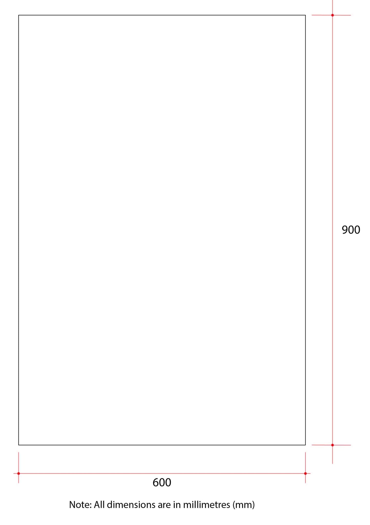 MS6090GT Rectangle 25mm Bevel Edge Mirror