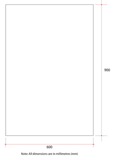 MS6090GT Rectangle 25mm Bevel Edge Mirror