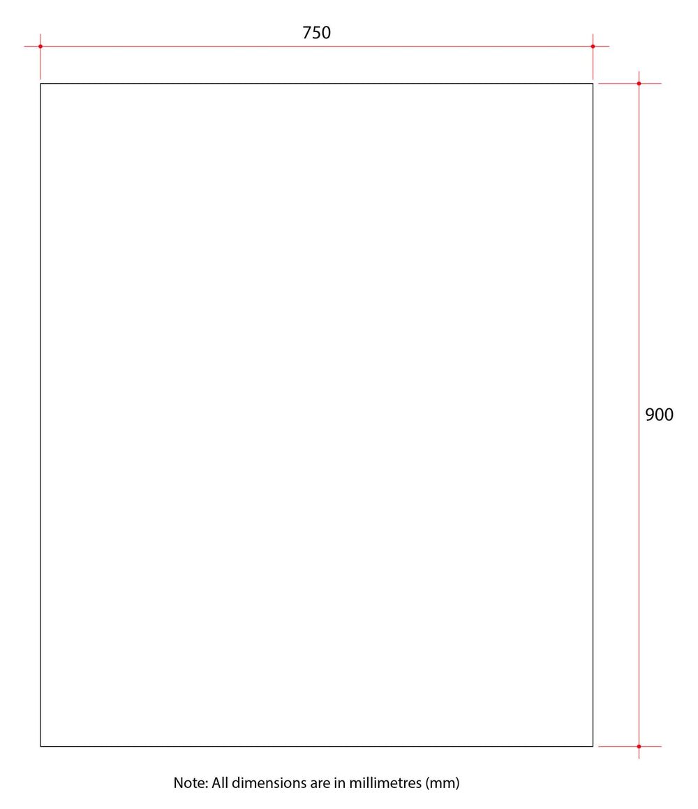 MS9075GT Rectangle 25mm Bevel Edge Mirror