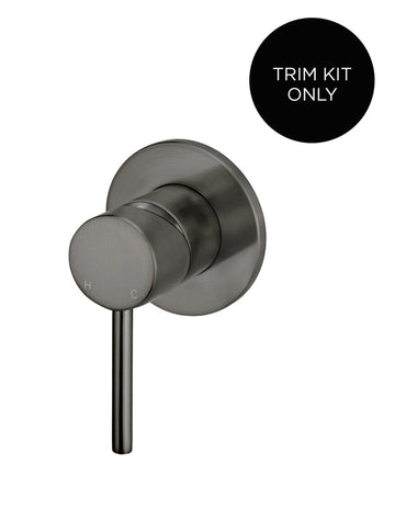 Round Wall Mixer Trim Kit (In-Wall Body Not Included) — Shadow Gunmetal, Shower Mixers